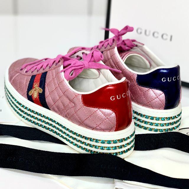 Gucci - 641 美品 グッチ Bee エース スニーカーの通販 by mame's shop｜グッチならラクマ