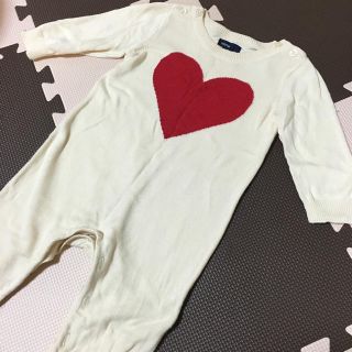 ベビーギャップ(babyGAP)のベビーgap ハートニットロンパース(カバーオール)