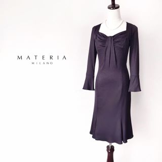 マテリア(MATERIA)の未使用 MATERIA マテリア ワンピース パープル 36(ひざ丈ワンピース)