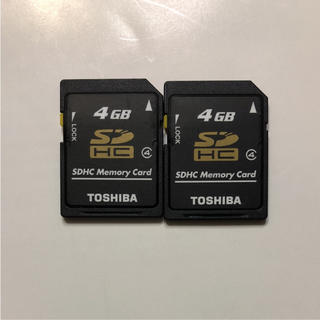 トウシバ(東芝)のTOSHIBA 東芝　SDカード　4GB 2枚(コンパクトデジタルカメラ)