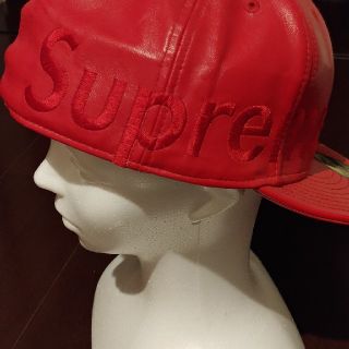 シュプリーム(Supreme)のsupreme  レザーキャップ　サイドロ(キャップ)