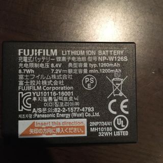 フジフイルム(富士フイルム)の富士フイルム　純正バッテリー　NPーW126S(バッテリー/充電器)