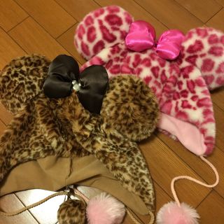 年末セール!ミニー ヒョウ柄 レオパード柄 帽子