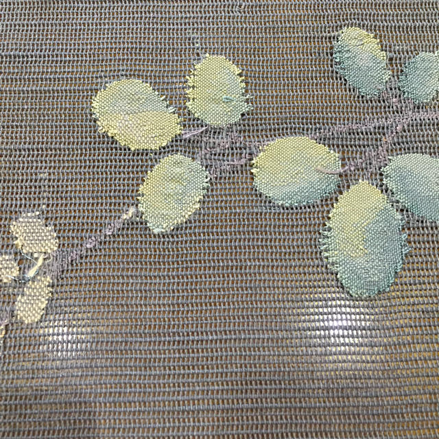 C488京都北尾織物匠豪華西陣正絹帯刺繍サンプル材料ハンドメイド壁掛北欧好き