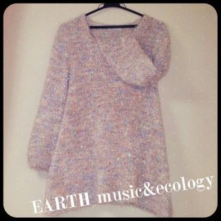 アースミュージックアンドエコロジー(earth music & ecology)のearth ロングニットワンピ(ニット/セーター)