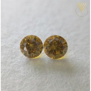 合計 0.232 ct F.D.BR.Yellow 天然 ダイヤモンド 2P(リング(指輪))