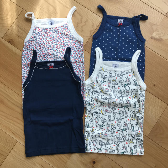 PETIT BATEAU(プチバトー)の新品☆PETIT BATEAU プチバトー　キャミソールセット☆ キッズ/ベビー/マタニティのキッズ服女の子用(90cm~)(下着)の商品写真