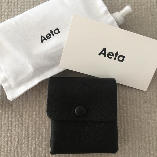 新品　Aeta アエタ　コインケース　財布　ブラック メンズのファッション小物(コインケース/小銭入れ)の商品写真