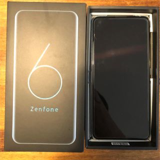 エイスース(ASUS)のZenFone 6 ミッドナイトブラック 128 GB SIMフリー(スマートフォン本体)