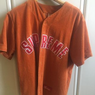 シュプリーム(Supreme)のsupreme baseball jersey オレンジs コーデュロイ(ジャージ)