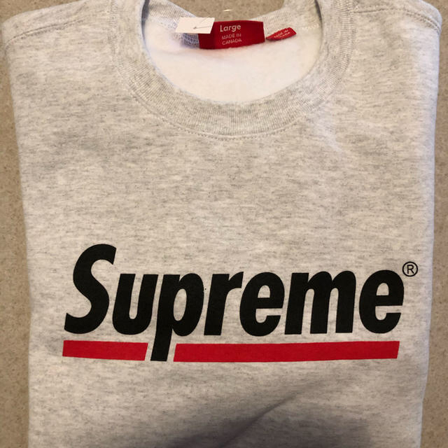 SUPREME UNDERLINE CREWNECK BLACK Lサイズ