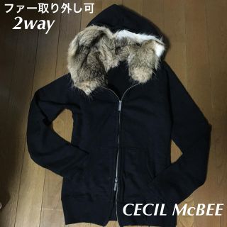 セシルマクビー(CECIL McBEE)の新品未使用セシル 2way黒パーカー(パーカー)