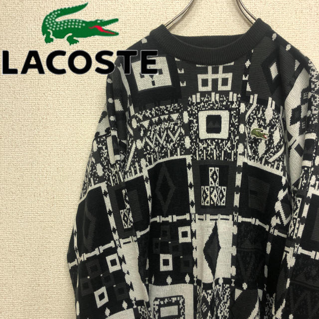 CHEMISE LACOSTE ニット サイズ L クレイジー柄