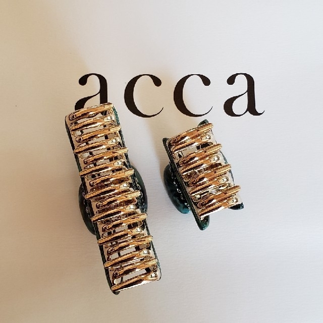 acca(アッカ)のacca クリップセット 25th クリスタルメッシュ レディースのヘアアクセサリー(バレッタ/ヘアクリップ)の商品写真