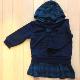 無印♡チェック柄ワンピ(カバーオール)