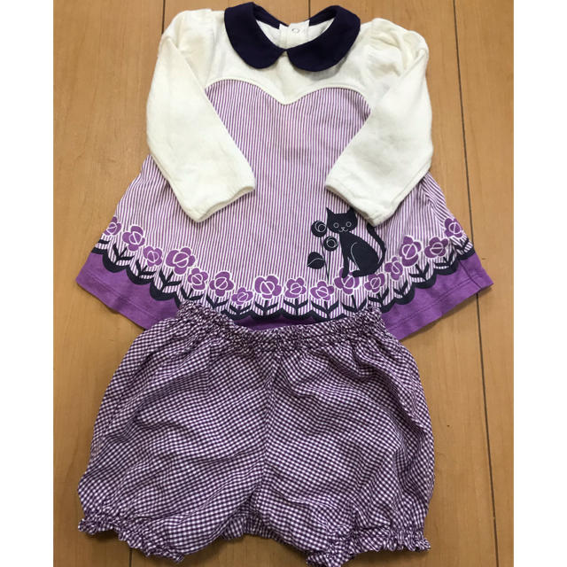 ANNA SUI mini(アナスイミニ)のアナスイミニ  セットアップ  70 キッズ/ベビー/マタニティのベビー服(~85cm)(ワンピース)の商品写真