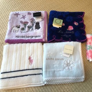 ローラアシュレイ(LAURA ASHLEY)のミニタオルハンカチ　5枚セット(ハンカチ)