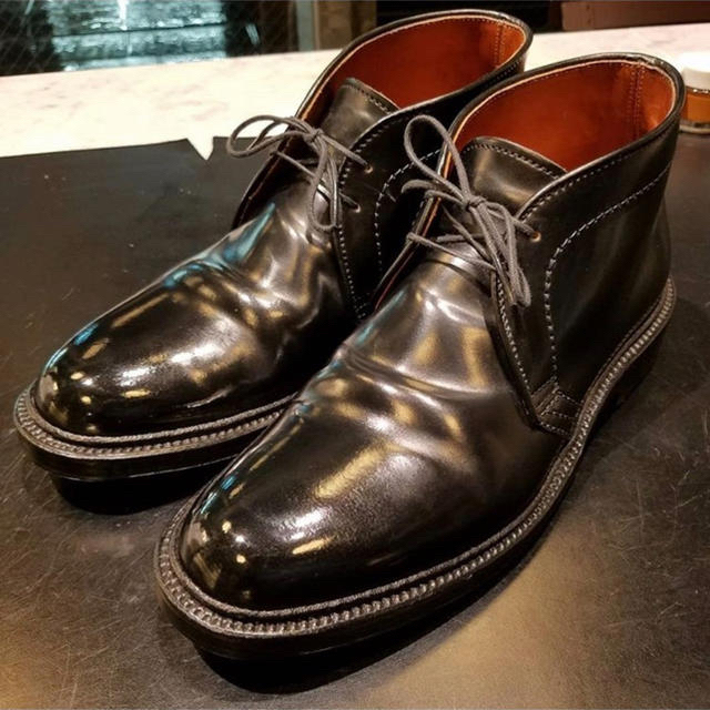 Alden(オールデン)の【極美品】オールデン1340 チャッカブーツ　コードバン黒　US 6 1/2 メンズの靴/シューズ(ドレス/ビジネス)の商品写真