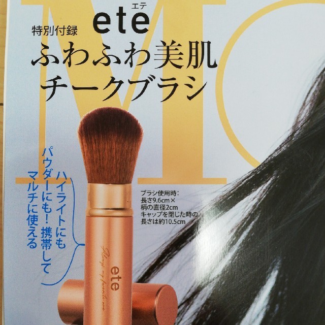 ete(エテ)のMORE　４月号付録　eteチークブラシ コスメ/美容のメイク道具/ケアグッズ(チーク/フェイスブラシ)の商品写真