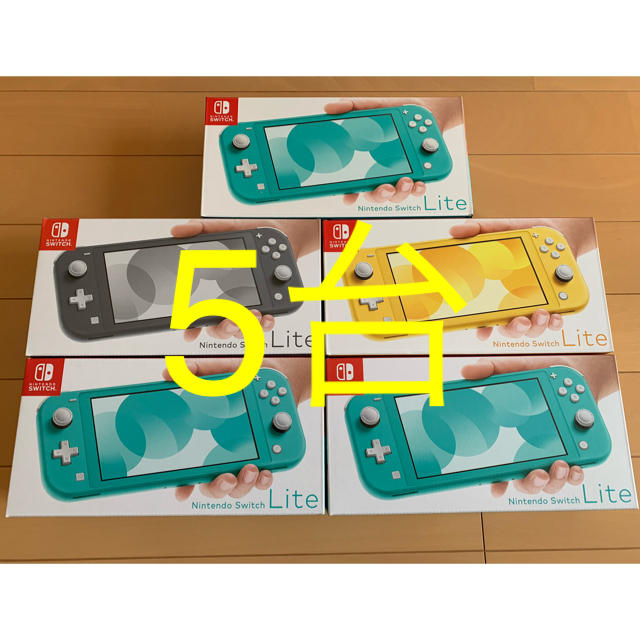新素材新作 Nintendo 5台 スイッチライト本体 Lite Switch 【新品未