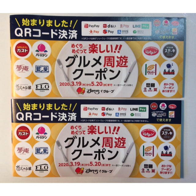 すかいらーく(スカイラーク)のすかいらーく　クーポン　2冊 チケットの優待券/割引券(レストラン/食事券)の商品写真