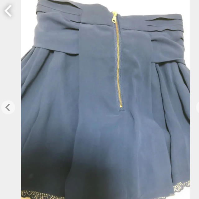 COCO DEAL(ココディール)のココディール　シフォンレース素材スカパンサイズ2ネイビー♪ レディースのスカート(その他)の商品写真