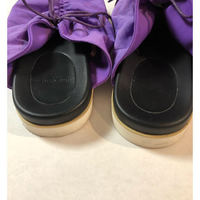 niko and...(ニコアンド)のニコアンド　パープル　オリジナルギャザーサンダル　Mサイズ レディースの靴/シューズ(サンダル)の商品写真