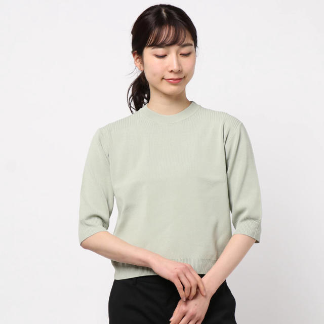 clane half sleeve basic compact knit レディースのトップス(ニット/セーター)の商品写真