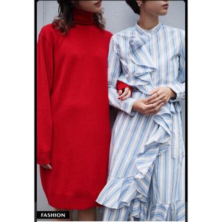 ユナイテッドアローズ(UNITED ARROWS)のJW ANDERSON ラッフルセットアップ新品未使用(ひざ丈ワンピース)