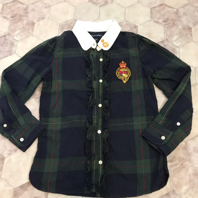 Ralph Lauren(ラルフローレン)のラルフローレン  キッズ　120 チェック　ブラウス キッズ/ベビー/マタニティのキッズ服女の子用(90cm~)(ブラウス)の商品写真