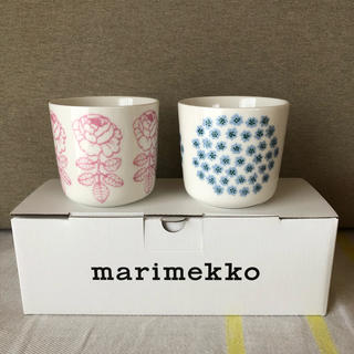 マリメッコ(marimekko)のマリメッコ ラテマグ 2個セット ヴィヒキルース　プケッティ(グラス/カップ)