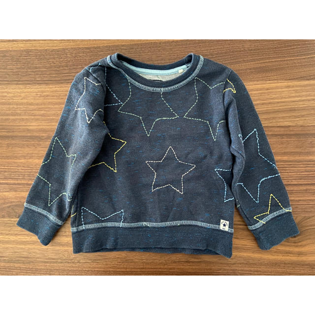 NEXT(ネクスト)の【美品英国】NEXT starトレーナーネイビー2-3才 キッズ/ベビー/マタニティのキッズ服男の子用(90cm~)(Tシャツ/カットソー)の商品写真