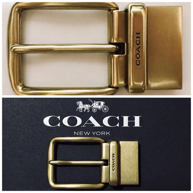 新品 コーチ COACH メンズ ベルト バックル ゴールド アンティーク調