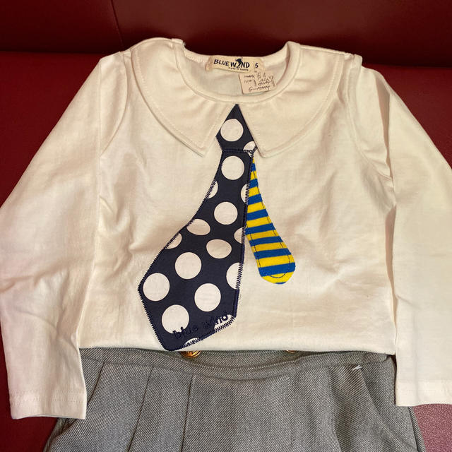 お値下げ中！kidsなんちゃってネクタイTシャツ キッズ/ベビー/マタニティのキッズ服女の子用(90cm~)(Tシャツ/カットソー)の商品写真