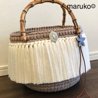 フリンジマルシェ★ズパゲッティ★ズパゲッティバッグ★マクラメバッグ★かごバッグ(バッグ)