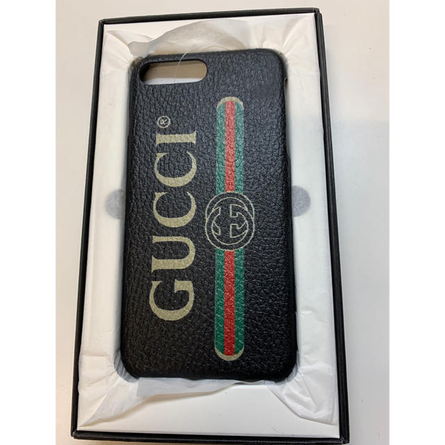 Gucci - 新品　GUCCI プリントiPhone7 8ケース　ブラックの通販