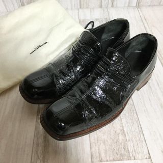 コムデギャルソン(COMME des GARCONS)のtricot COMME des GARCONS エナメル 革靴 23cm 黒(ローファー/革靴)