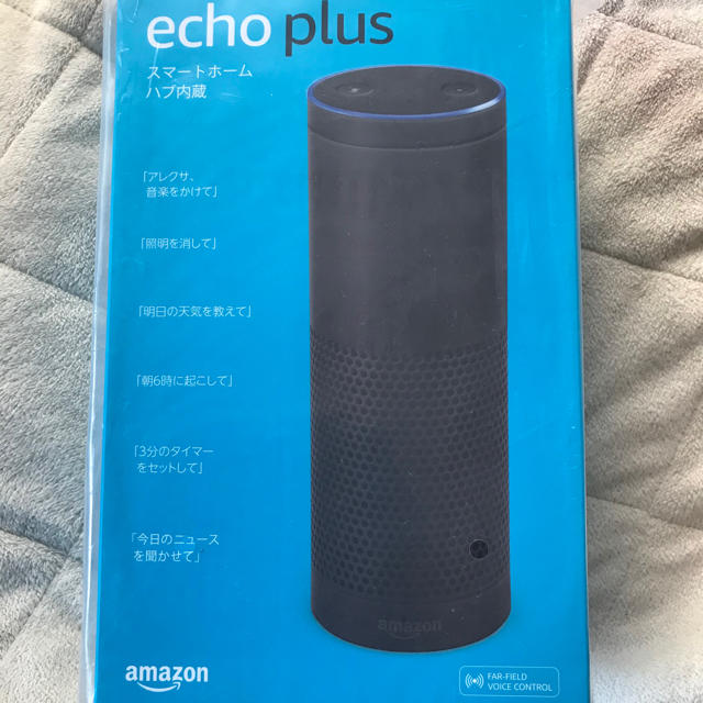 ECHO(エコー)の新品未使用 アマゾンエコー プラス ブラック スマホ/家電/カメラのオーディオ機器(スピーカー)の商品写真