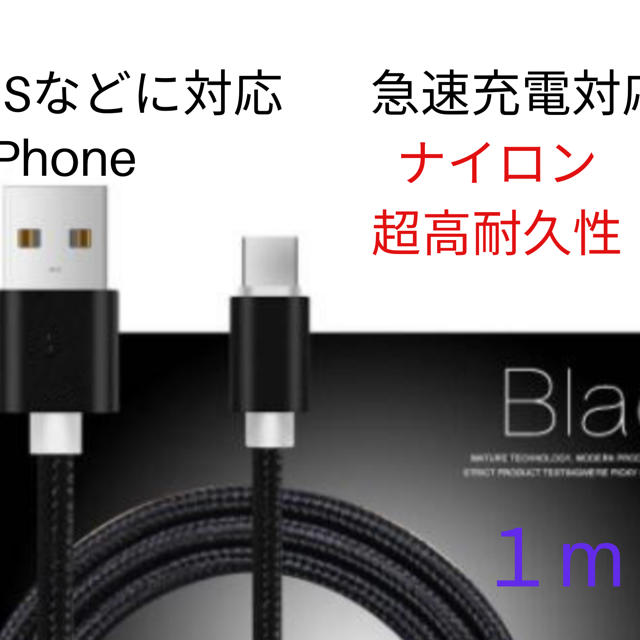 iPhone(アイフォーン)のiPhone充電器　ブラック スマホ/家電/カメラのスマートフォン/携帯電話(バッテリー/充電器)の商品写真