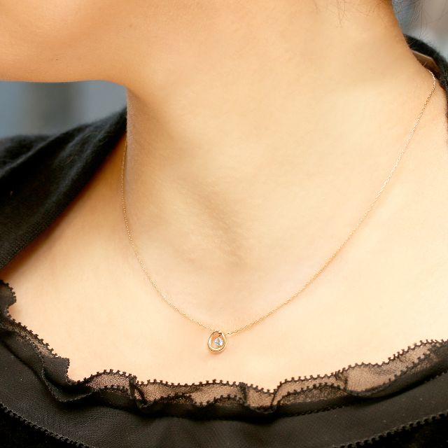 ネックレス1粒ダイヤモンド0.08ct K18YG ネックレス1粒ダイヤモンド0.08ct K18YG