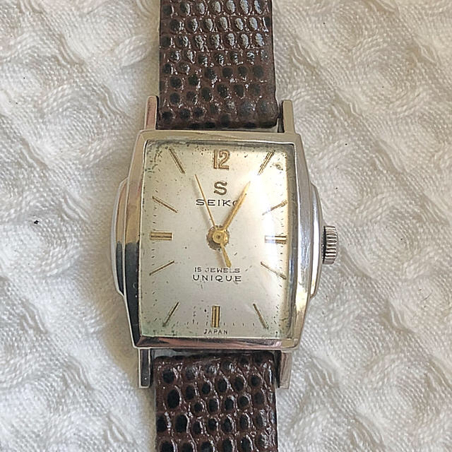 SEIKO - アンティーク 1950’sセイコー 銀メッキ アールデコデザイン レアなトノー形の通販 by VINTAGE