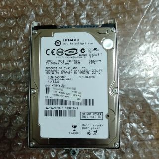 ヒタチ(日立)の日立　SATA2.5インチハードディスク80GB(PCパーツ)