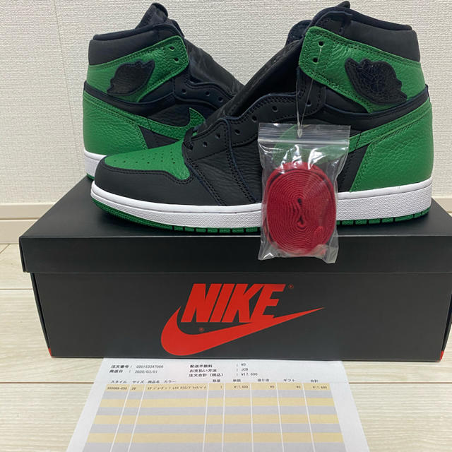 NIKE AIR JORDAN 1 OG "BLACK/PINE GREEN"