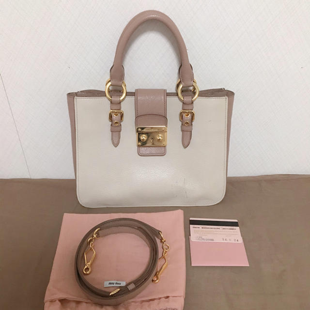 miumiu マドラスバイカラーバック