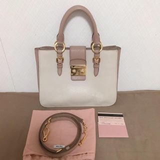 ミュウミュウ(miumiu)のmiumiu ♡ マドラス バイカラーバッグ(ハンドバッグ)