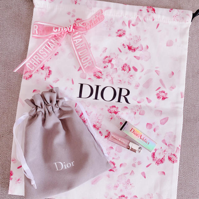 Dior(ディオール)の4点💕ディオール dior  ノベルティセット 巾着  コスメ/美容のベースメイク/化粧品(リップグロス)の商品写真