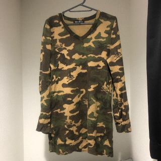 ヒステリックグラマー(HYSTERIC GLAMOUR)のHYSTERIC GLAMOUR カモフラ柄 ニット Vネック(ニット/セーター)