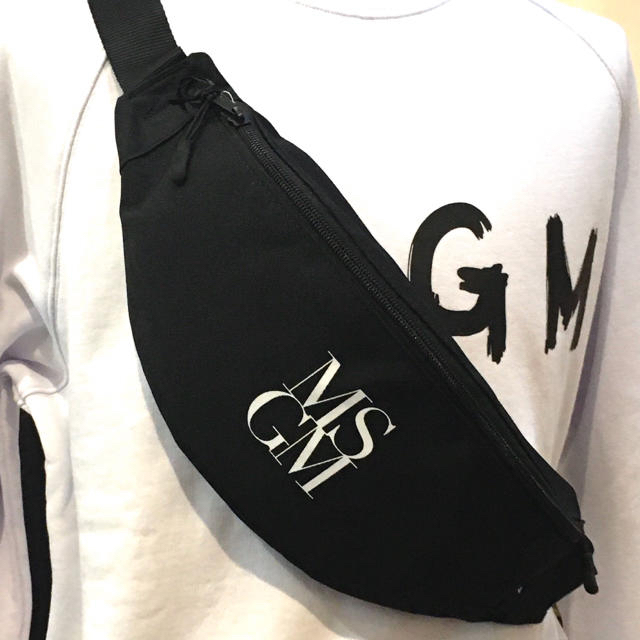 MSGM エムエスジーエム 新品 ロゴ ボディバッグ ブラック