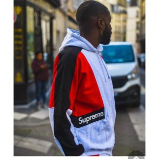 シュプリーム(Supreme)のSupreme color zip up blocked hooded S(パーカー)