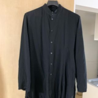 yohji yamamoto POUR HOMME ノーカラー ロングシャツ